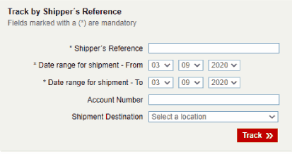 تتبع شحنة DHL بواسطة المرجع