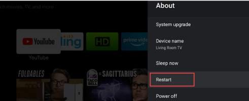 إعادة تشغيل أندرويد TV