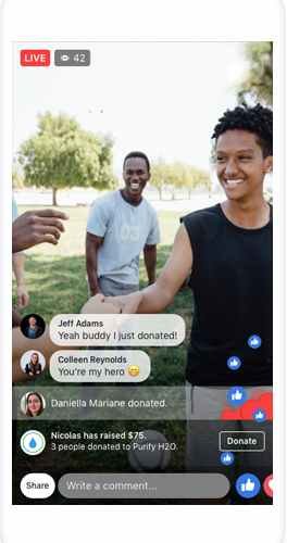 البث المباشر على فيسبوك