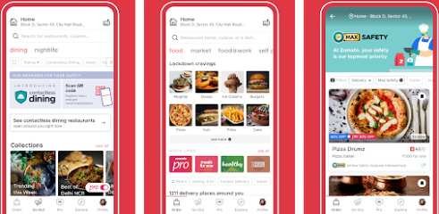 تطبيق Zomato لتوصيل لطلب وتوصيل الطعام
