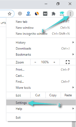 إعدادات كروم
