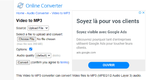 تحويل الفيديو الى صوت أون لاين