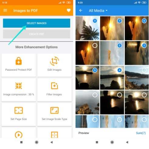 تطبيق تحويل الصور إلى ملف PDF