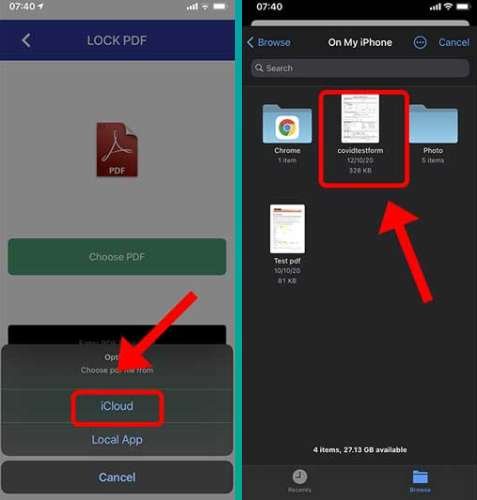 كيفية إضافة كلمة السر لملف PDF على الايفون