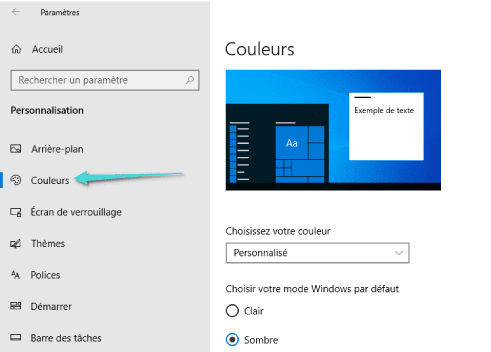 تخصيص لون قائمة إبدأ على Windows 10
