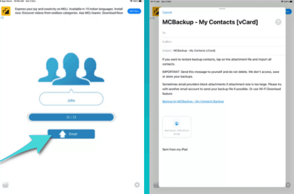 كيفية نقل جهات الاتصال