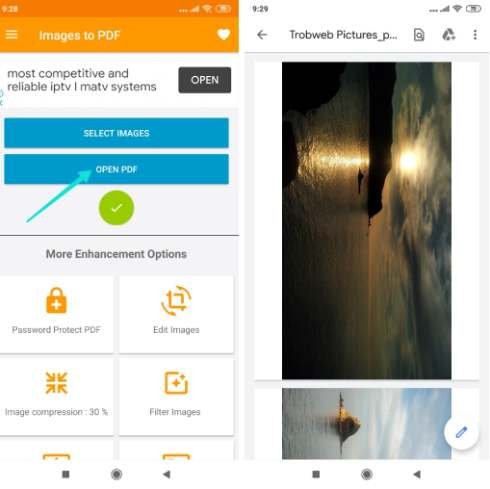 كيفية تحويل صور إلى ملف PDF