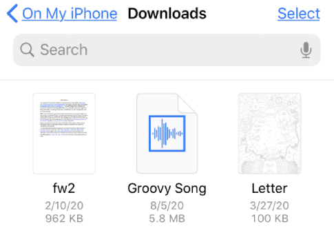 إيجاد الملفات المنزلة على الايفون والايفون