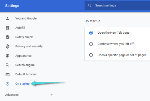 تعيين موقع ويب كصفحة رئيسية في متصفح جوجل كروم