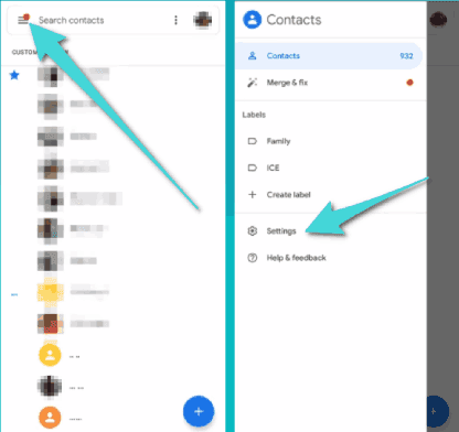 نقل جهات الاتصال