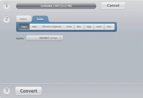 تحويل الفيديو إلى صوت mp3 أون لاين