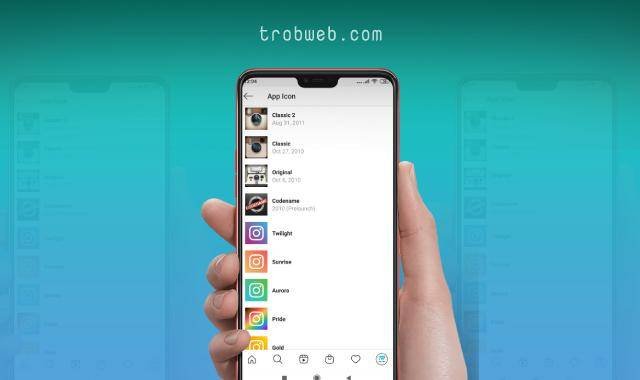 تغيير أيقونة تطبيق instagram