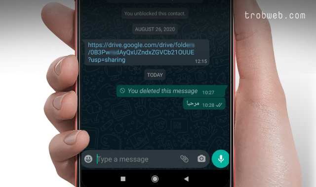 كيفية قراءة رسائل واتس اب المحذوفة