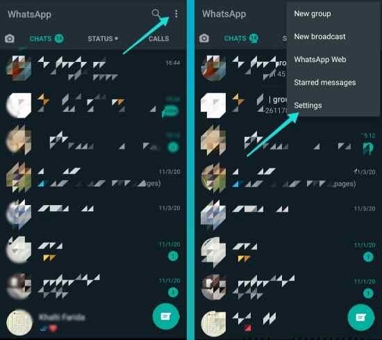 إعدادات واتس اب