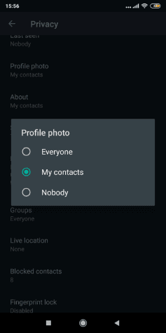 إخفاء صورة البروفايل من بعض الأشخاص من أجل الخصوصية