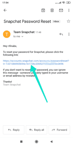إعادة تعيين كلمة السر عبر الإيميل
