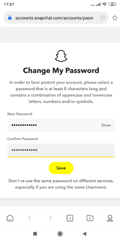 استرجاع حساب سناب شات