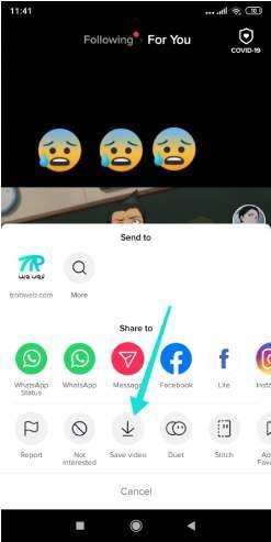كيفية حفظ الفيديو من Tiktok