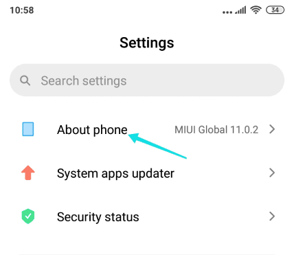 معلومات حول هاتف الأندرويد