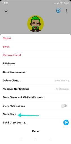 كيفية كتم ستوري شخص ما على حسابك snapchat