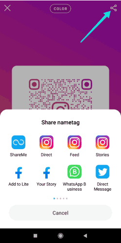 كيفية معرفة ومشاركة حسابك instagram عبر رمز QR