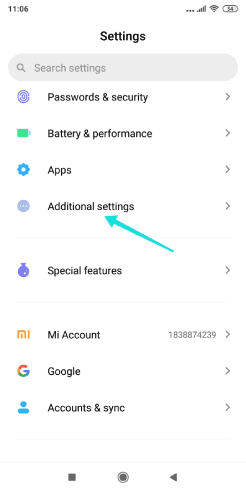إعدادات إضافية على الأندرويد