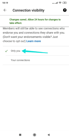 كيفية إخفاء قائمة أصدقائك على llinkedin