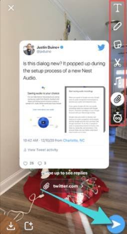 مشاركة تغريدة تويتر على ستوري سناب شات