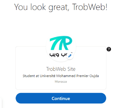 إضافة صورة البروفايل لحساب لينكد إن