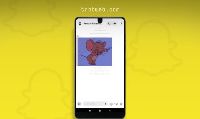 إرسال الصور المتحركة GIF على snapchat