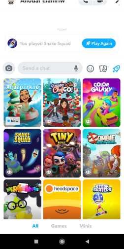 ميزة ألعاب سناب شات للمرح