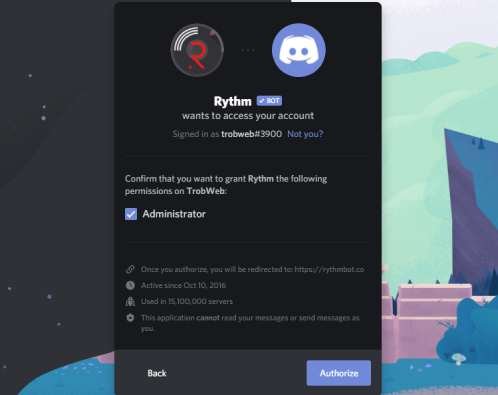 إضافة بوت إلى سيرفر ديسكورد