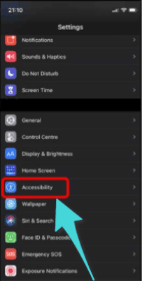 إعدادات إمكانية الوصول