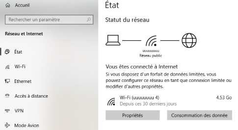 التحقق من حالة الانترنت