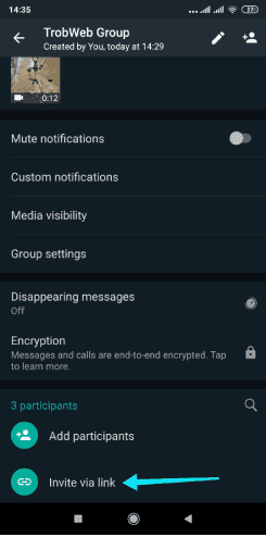 إنشاء رابط لمجموعة واتس اب