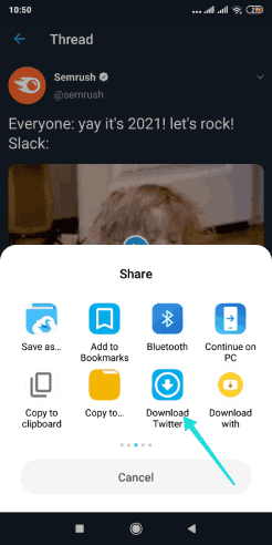 حفظ صور Gif من تويتر على الاندرويد عبر تطبيق خارجي