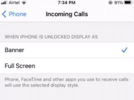 التحقق من إعدادات المكالمات الواردة