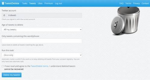 حذف جميع التغريدات على Twitter