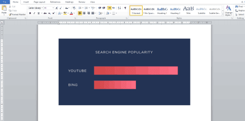 لصق الصورة في ملف Word