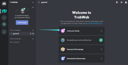 دعوة الأصدقاء للانضمام إلى السرفر على ديسكورد
