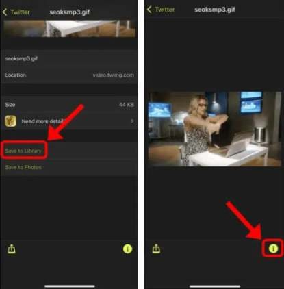 كيفية حفظ صور Gif تويتر على الايفون