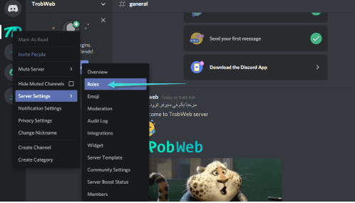 إعداد وظائف في سيرفر