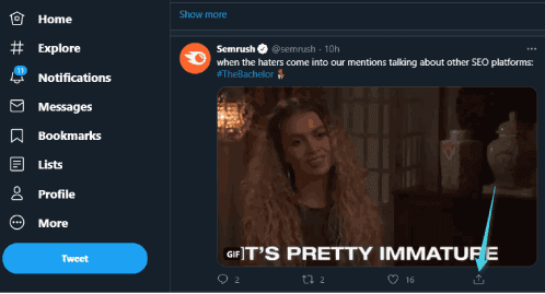 حفظ صور Gif من موقع تويتر على الويب
