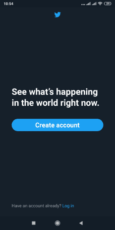 إنشاء حساب twitter