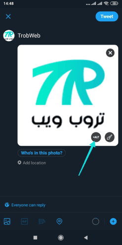 كيفية إضافة وصف للصورة على تطبيق Twitter