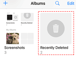 الصور المحذوفة مؤخرا على تطبيق الصور