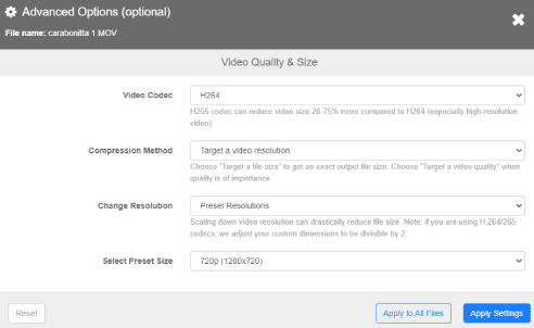 تصغير حجم الفيديو أون لاين