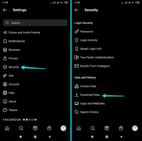 استرجاع رسائل إنستقرام المحذوفة من خلال بيانات instagram