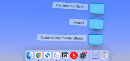 سحب وإفلات مجلد في Dock