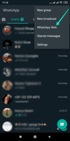 تشغيل واتس اب ويب على الكمبيوتر